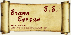 Brana Burzan vizit kartica